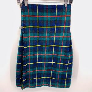 The Scotch House Plaid Vintage Wrap Skirt Kilt Womens Size S